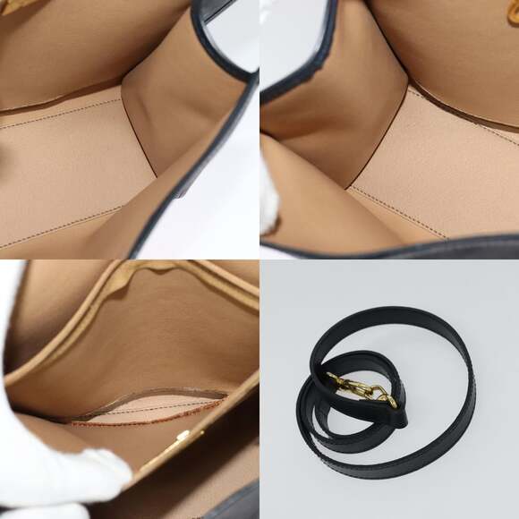 DIOR Trotter Canvas Hand Bag Pvc Navy Gold - Picture 12 of 12